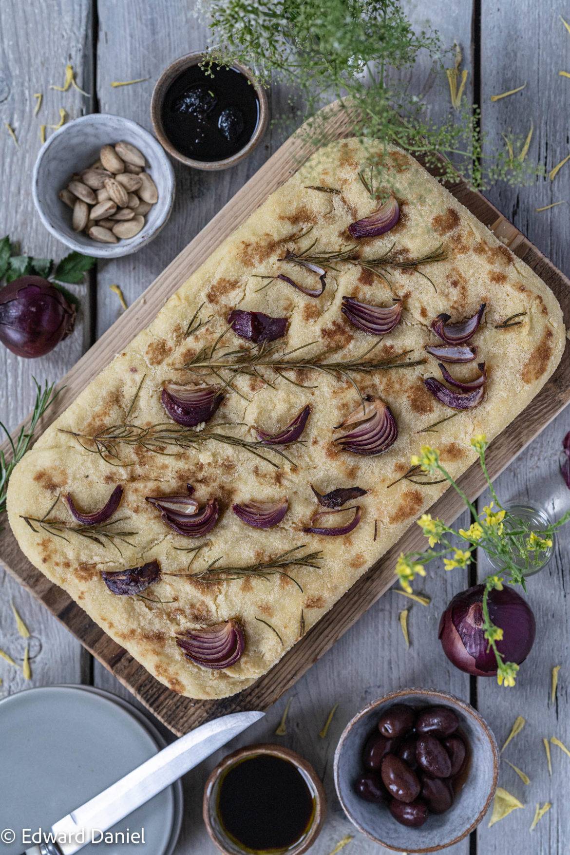 Rosemary and Red Onion Focaccia